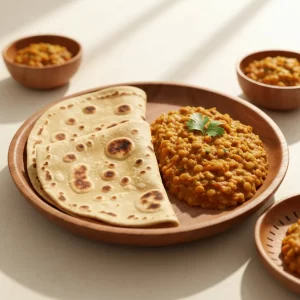 Savoring Chapati with Lentil Curry: A Wholesome Delight