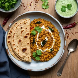 Savoring Chapati with Lentil Curry: A Wholesome Delight