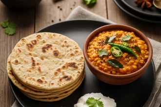 Savoring Chapati with Lentil Curry: A Wholesome Delight