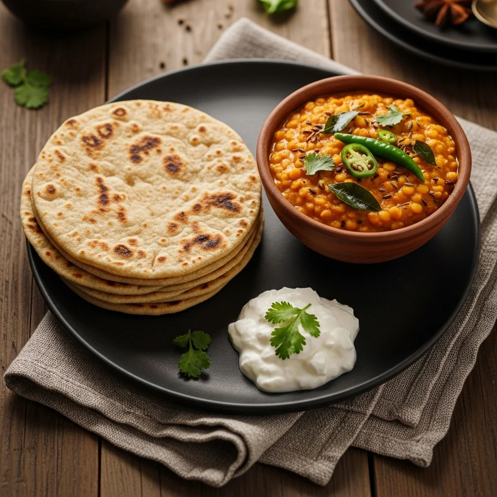 Savoring Chapati with Lentil Curry: A Wholesome Delight