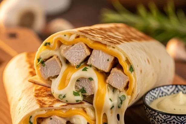 Melty Cheesy Garlic Chicken Wraps: A Flavor-Packed Delight