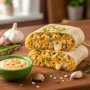 Savoring the Irresistible Cheesy Garlic Chicken Wraps