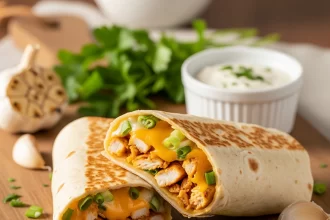 Savoring the Irresistible Cheesy Garlic Chicken Wraps