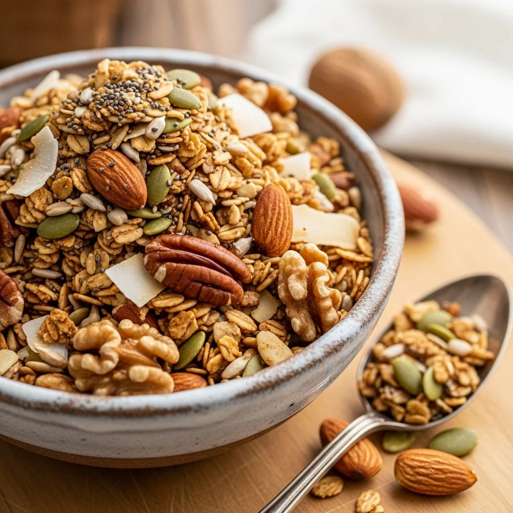 Crunchy Keto Granola: Your Low-Carb Breakfast Boost