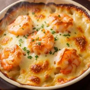 Easy and Irresistible Garlic Shrimp Gratin