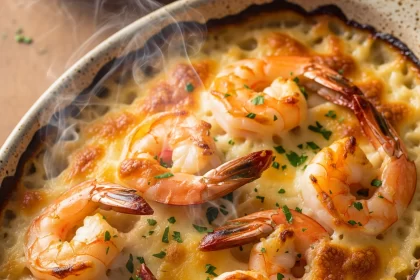 Easy and Irresistible Garlic Shrimp Gratin