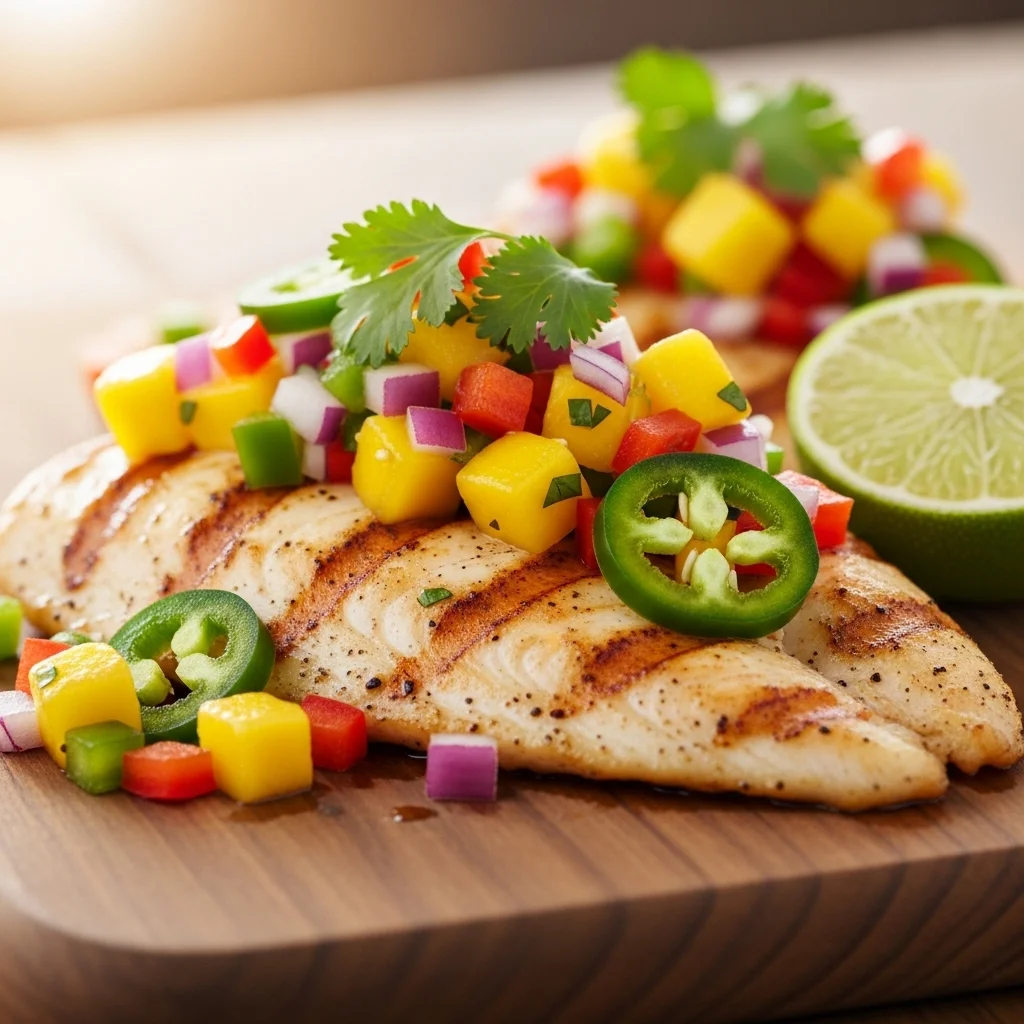 Savor Summer: Grilled Tilapia with Zesty Mango Salsa Delight