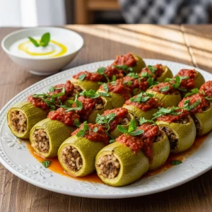 Kousa Mahshi: The Classic Middle Eastern Stuffed Zucchini Delight