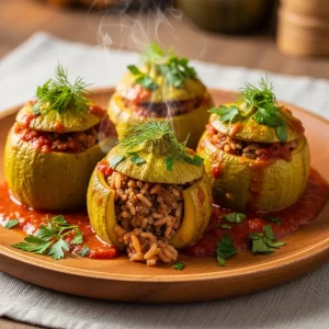 Kousa Mahshi: The Classic Middle Eastern Stuffed Zucchini Delight