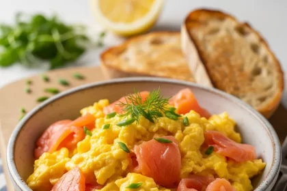 The Art of Scrambled Eggs with Smoked Salmon