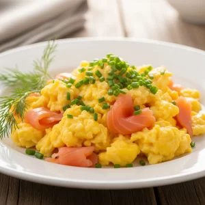 The Art of Scrambled Eggs with Smoked Salmon