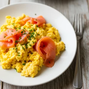The Art of Scrambled Eggs with Smoked Salmon