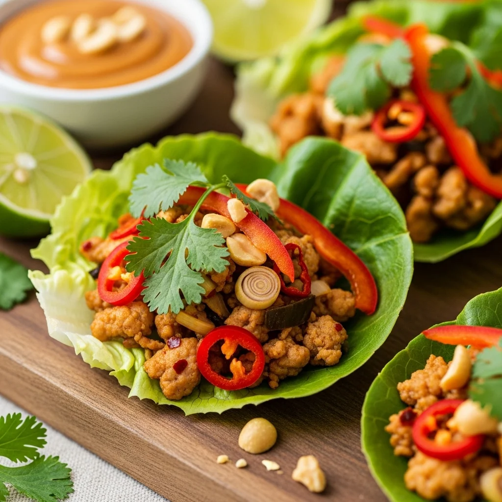 The Best Thai Chicken Lettuce Wraps in all times