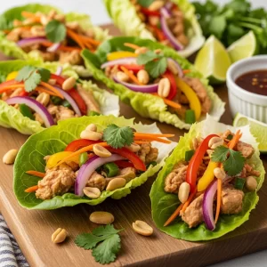 The Best Thai Chicken Lettuce Wraps in all times