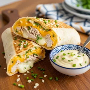 Savoring the Irresistible Cheesy Garlic Chicken Wraps