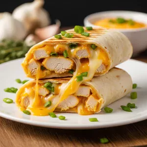 Savoring the Irresistible Cheesy Garlic Chicken Wraps