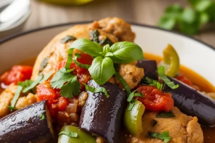 A Hearty Chicken and Eggplant Stew Delight