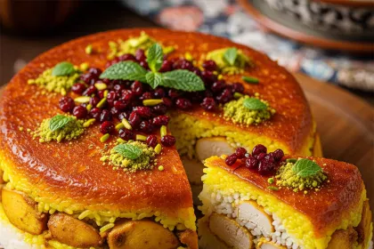 Persia's Tahchin: Golden Layered Rice Delight