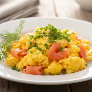 The Art of Scrambled Eggs with Smoked Salmon