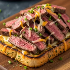 The Ultimate Steak & Cheese Garlic Toast Delight