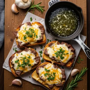 The Ultimate Steak & Cheese Garlic Toast Delight
