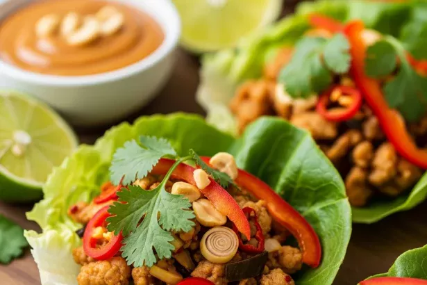The Best Thai Chicken Lettuce Wraps in all times