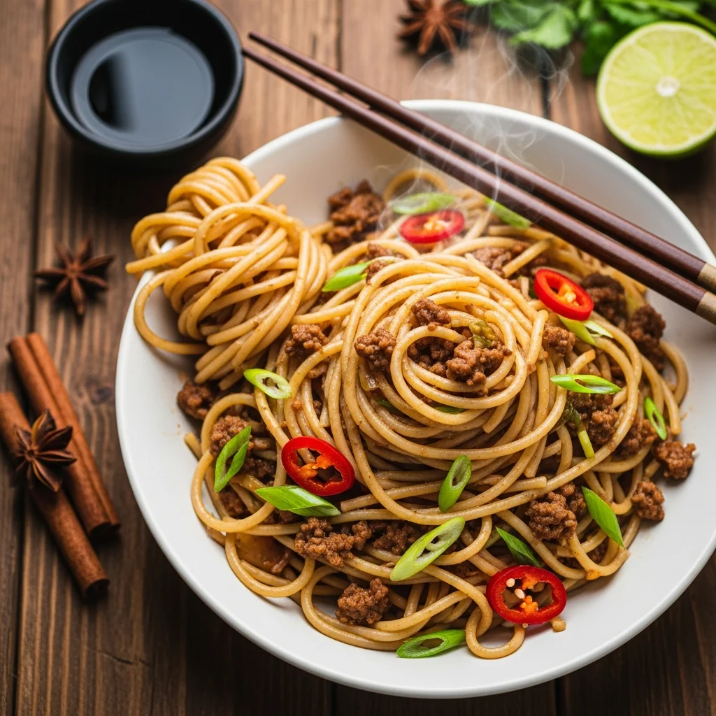 Savor Asian-Style Ground Beef Spaghetti: A Flavor Fusion Feast