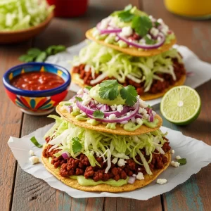 Easy Beef Tostadas: A Flavor-Packed Mexican Classic!