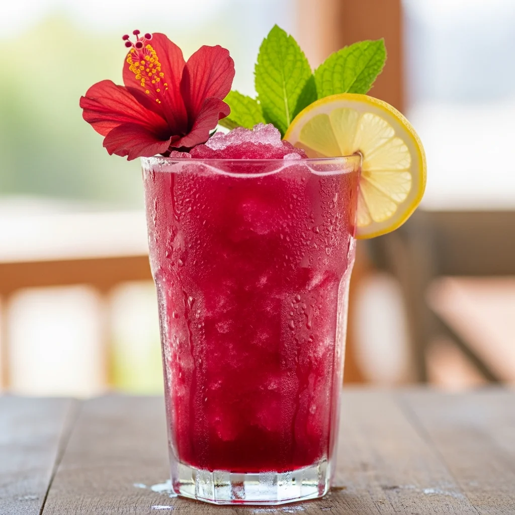 Chill Out with Refreshing Frozen Hibiscus Lemonade Delight