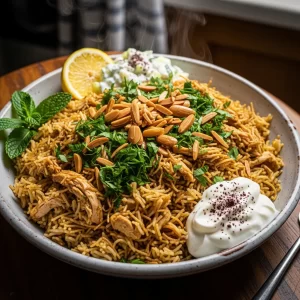 Savor the Flavors of Authentic Lebanese Rice with Chicken