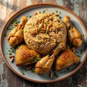 Savor the Flavors of Authentic Lebanese Rice with Chicken
