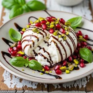 Pomegranate, Pistachio & Balsamic Burrata Bliss