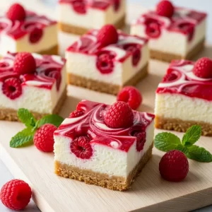 Decadent Raspberry Cheesecake Bars: A Sweet Summer Treat