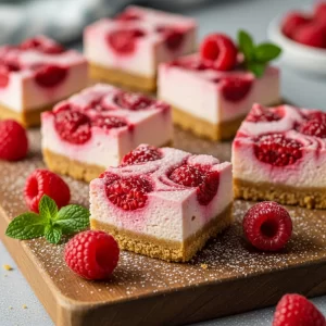 Decadent Raspberry Cheesecake Bars: A Sweet Summer Treat