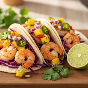 Flavor Burst: Spicy Shrimp Tacos with Zesty Mango Salsa