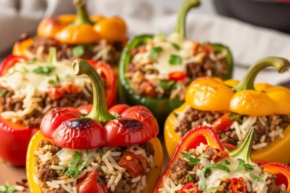 Flavor-Packed Stuffed Bell Peppers with Savory Rice Filling