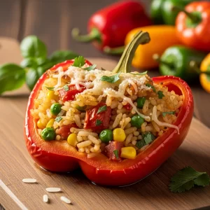Flavor-Packed Stuffed Bell Peppers with Savory Rice Filling