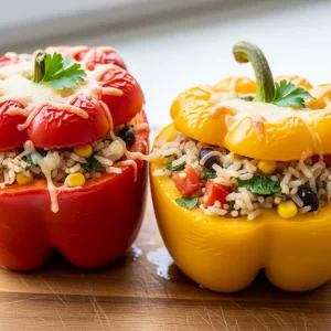 Flavor-Packed Stuffed Bell Peppers with Savory Rice Filling