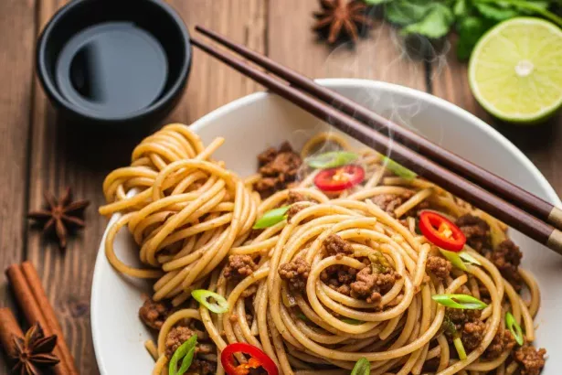 Savor Asian-Style Ground Beef Spaghetti: A Flavor Fusion Feast