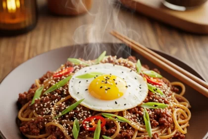 Spice Up Dinner: Delicious Asian-Style Ground Beef Spaghetti