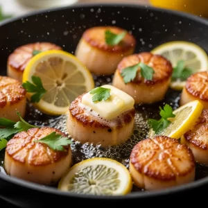 Zesty Lemon Butter Scallops: A Seafood Delight Recipe