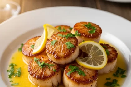 Zesty Lemon Butter Scallops: A Seafood Delight Recipe
