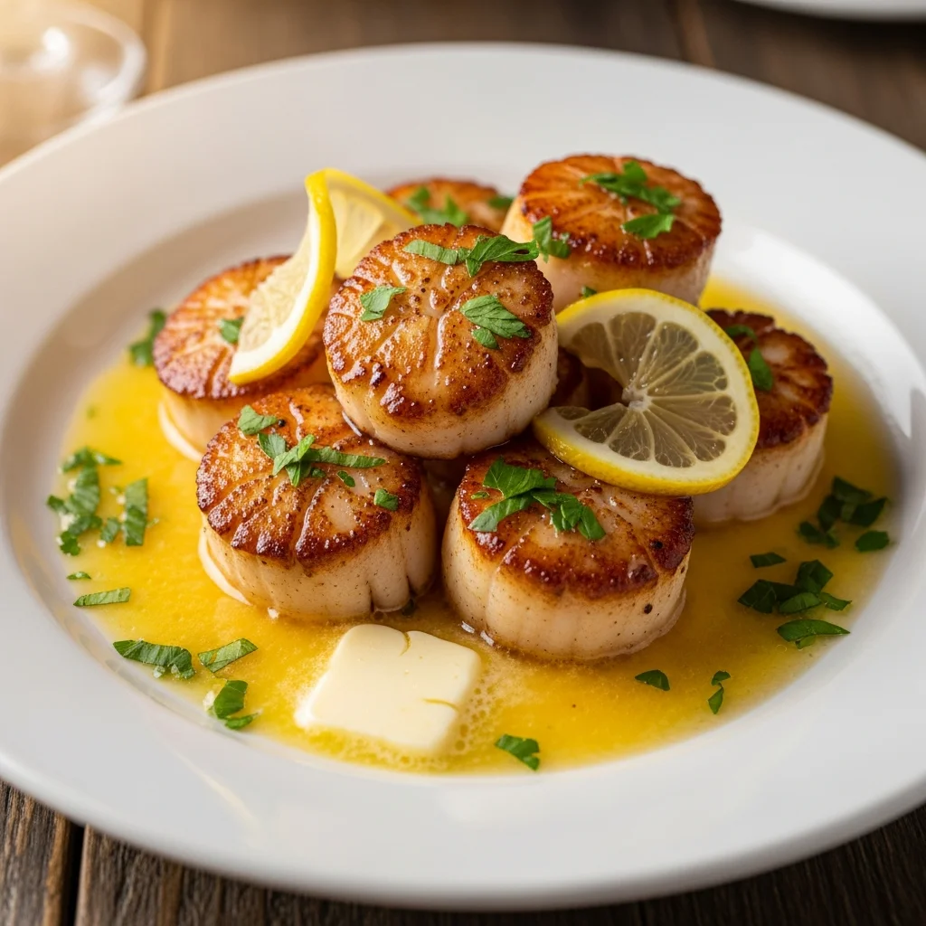 Zesty Lemon Butter Scallops: A Seafood Delight Recipe