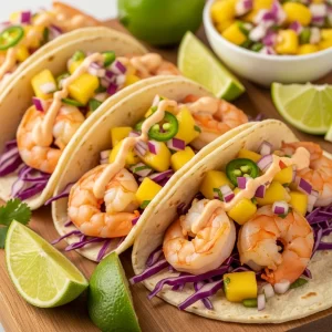 Flavor Burst: Spicy Shrimp Tacos with Zesty Mango Salsa