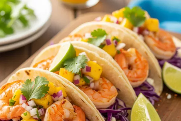 Flavor Burst: Spicy Shrimp Tacos with Zesty Mango Salsa
