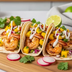Flavor Burst: Spicy Shrimp Tacos with Zesty Mango Salsa