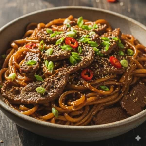 Irresistible Sticky Beef Noodles: A Savory Taste Adventure