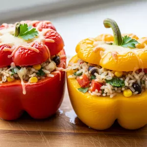Flavor-Packed Stuffed Bell Peppers with Savory Rice Filling