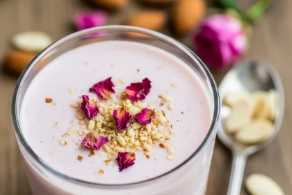 Almond Milk & Rose Water: A Refreshing Floral Fusion Boost