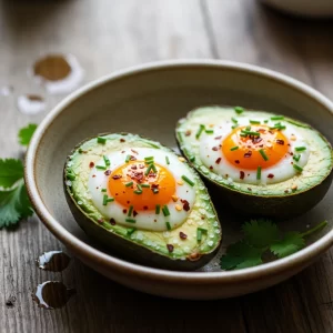 Golden Baked Avocado and Egg: A Healthy Twist for Breakfast